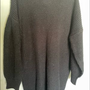 Long black sweater dress. XXL